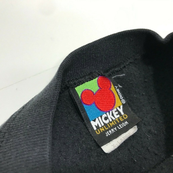 VTG 90s XL Minnie Mouse Faded Black LS Sweatshirt - Picture 3 of 8